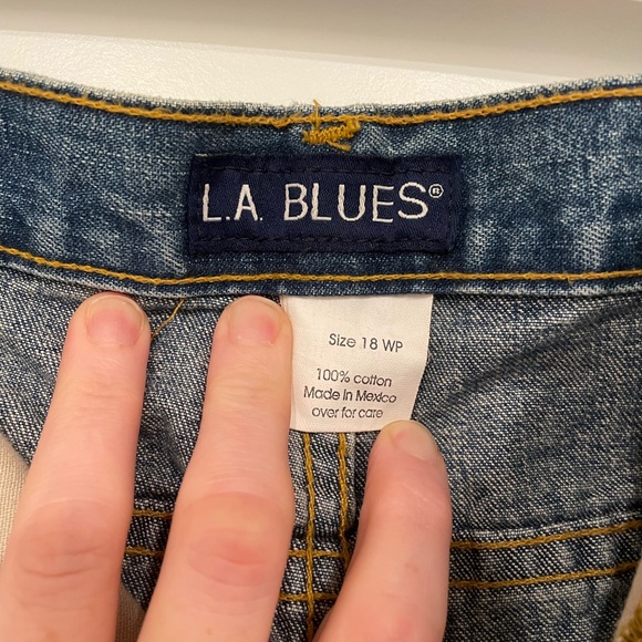 Vintage New With Tags L.A. BLUES jeans 12 modern size 18 vintage 100% Cotton - Picture 6 of 6